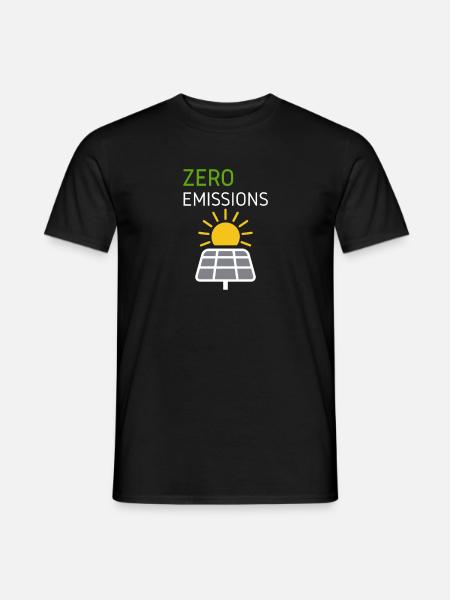 Zero emissions solar sun - Men's T-Shirt - black