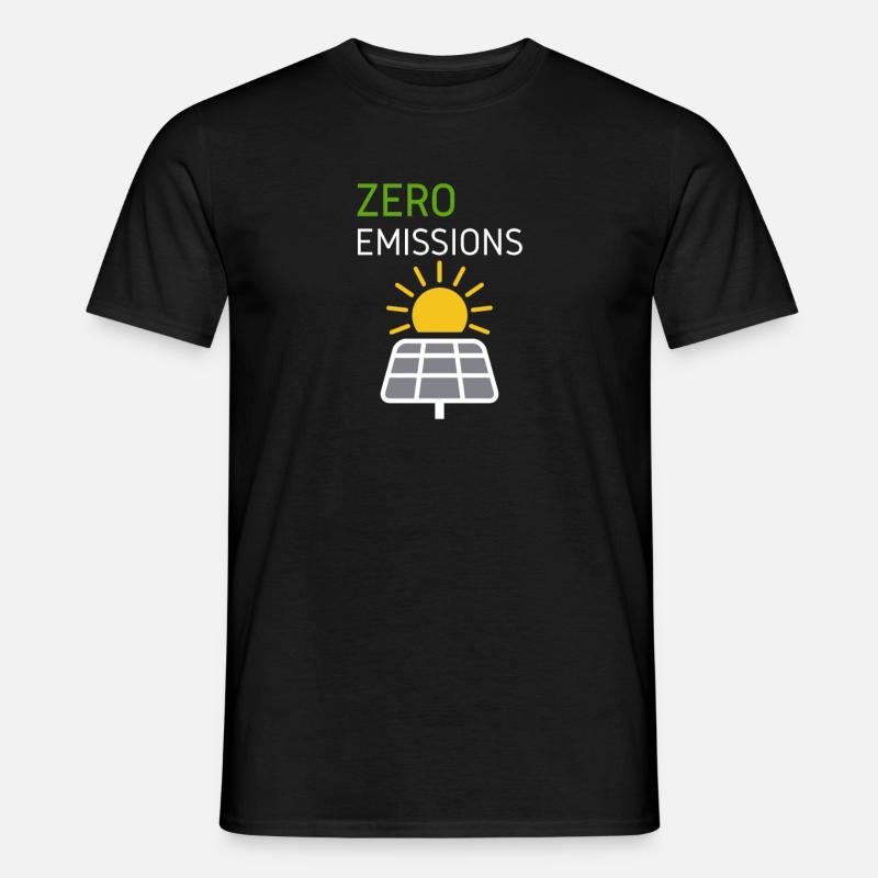 Zero emissions solar sun - Men's T-Shirt - black