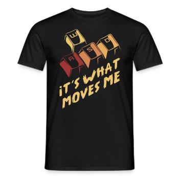 Gamer WASD - Vintage retro gaming gift - Men's T-Shirt - black - Front - AI Model Male 178 light (178cm)