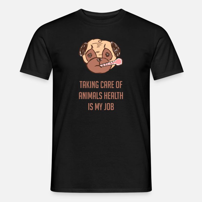 Tierarzt Tierpfleger Geschenkidee - Männer T-Shirt - Schwarz