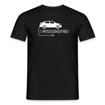 Emissionsfrei Elektro Auto - Männer T-Shirt - Schwarz - Vorne - AI Model Male 178 light (178cm)