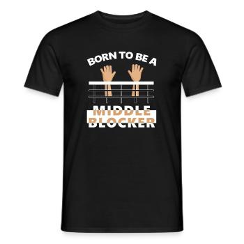 Volleyball Geschenkidee - Männer T-Shirt - Schwarz - Vorne - AI Model Male 178 light (178cm)