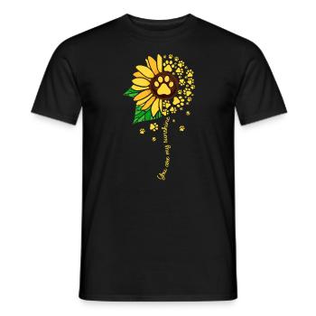 Hunde Design mit “ You Are My Sunshine “ Motiv - Männer T-Shirt - Schwarz - Vorne - AI Model Male 178 light (178cm)