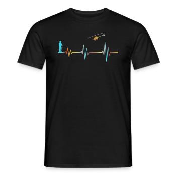 Heartbeat Heart Beat RC Helicopter Model Heli - Men's T-Shirt - black - Front - AI Model Male 178 light (178cm)