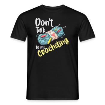 Ne me parlez pas du crochet Ne parlez pas du plaisir du crochet - T-shirt homme - noir - Devant - AI Model Male 178 light (178cm)