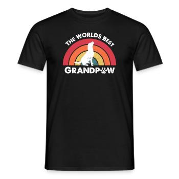 Rétro meilleur cadeau de chiens de grand-père grand-père labrador - T-shirt homme - noir - Devant - AI Model Male 178 light (178cm)