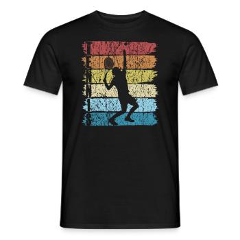 Tennis Player Tennis Tennis Racket Sport Retro - Men's T-Shirt - black - Front - AI Model Male 178 light (178cm)