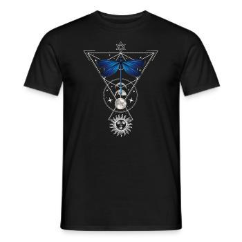Okclutisme lune Phase Witchcraft Libellule Tarot - T-shirt homme - noir - Devant - AI Model Male 178 light (178cm)