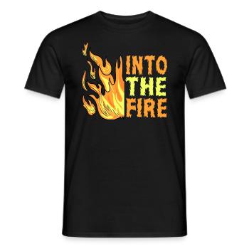 Into the Fire - In flames - Men's T-Shirt - black - Front - AI Model Male 178 light (178cm)