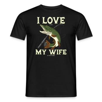 Pêche brochet prédateur pour pêcheur rengaine cadeau - T-shirt homme - noir - Devant - AI Model Male 178 light (178cm)