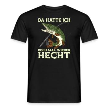 Angeln Hecht Raubfisch für Angler Spruch Geschenk - Männer T-Shirt - Schwarz - Vorne - AI Model Male 178 light (178cm)