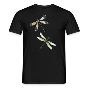 Dragonfly Insect Yoga Meditation Summer Pattern - Men's T-Shirt - black - Front - AI Model Male 178 light (178cm)