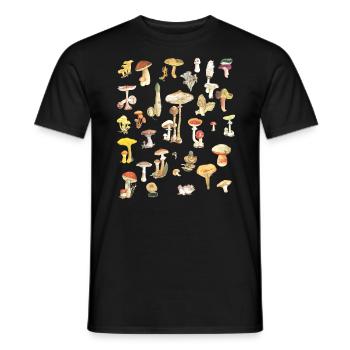 Mushroom CottageCore Nature Design - Männer T-Shirt - Schwarz - Vorne - AI Model Male 178 light (178cm)