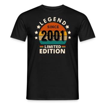 LÉGENDE 2001, MILLÉSIME 2001 - T-shirt homme - noir - Devant - AI Model Male 178 light (178cm)