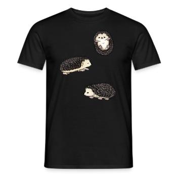 Herzschlag Afrikanischer Weißbauchigel Igel Kostüm - Männer T-Shirt - Schwarz - Vorne - AI Model Male 178 light (178cm)