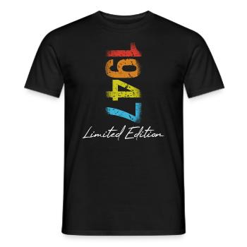 Geburtstag 1947 Limited Edition Geschenk Used Cool - Männer T-Shirt - Schwarz - Vorne - AI Model Male 178 light (178cm)