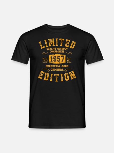 Geburtstag 1957 Limited Edition Geschenk Used Cool - Männer T-Shirt - Schwarz