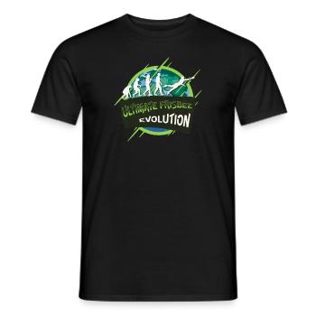 Évolution ultime du frisbee - T-shirt homme - noir - Devant - AI Model Male 178 light (178cm)