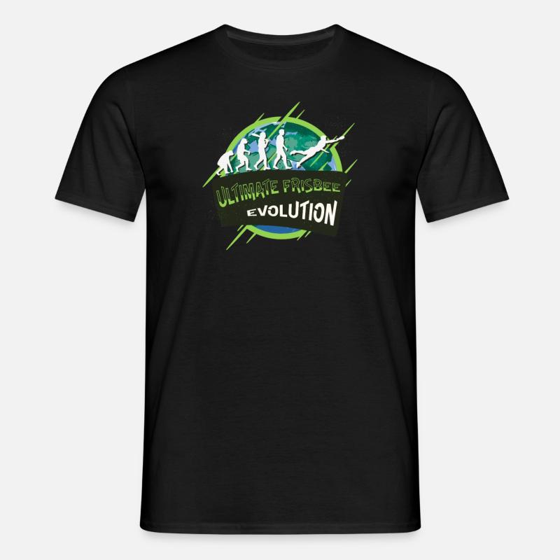 Ultimate Frisbee Evolution - Männer T-Shirt - Schwarz