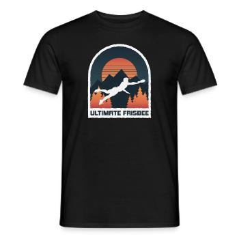 Ultimate Frisbee, wonderful nature - Men's T-Shirt - black - Front - AI Model Male 178 light (178cm)