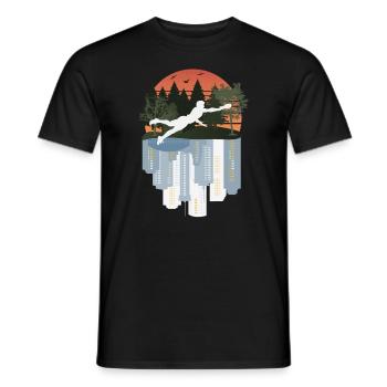 Ultimate Frisbee, wonderful nature - Men's T-Shirt - black - Front - AI Model Male 178 light (178cm)