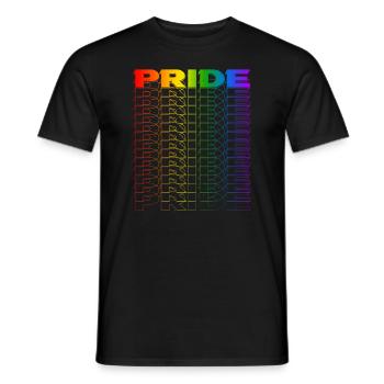 LGBTQ Parade Regenbogenfahne - Männer T-Shirt - Schwarz - Vorne - AI Model Male 178 light (178cm)