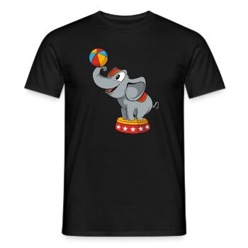 Éléphant de cirque - T-shirt homme - noir - Devant - AI Model Male 178 light (178cm)