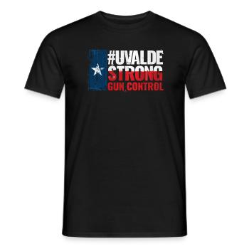 Uvalde Strong Gun Controll - Men's T-Shirt - black - Front - AI Model Male 178 light (178cm)