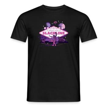 Slackline, Urban & Lifestyle - Männer T-Shirt - Schwarz - Vorne - AI Model Male 178 light (178cm)