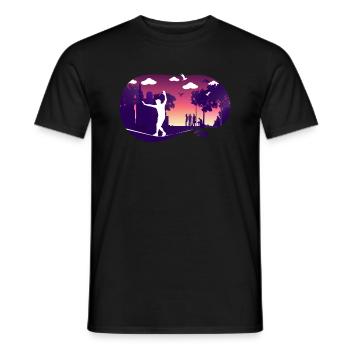 Slackline, Urban, Lifestyle & City - Men's T-Shirt - black - Front - AI Model Male 178 light (178cm)