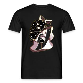 Le vin est la lumière du soleil dissoute dans l’eau. - T-shirt homme - noir - Devant - AI Model Male 178 light (178cm)