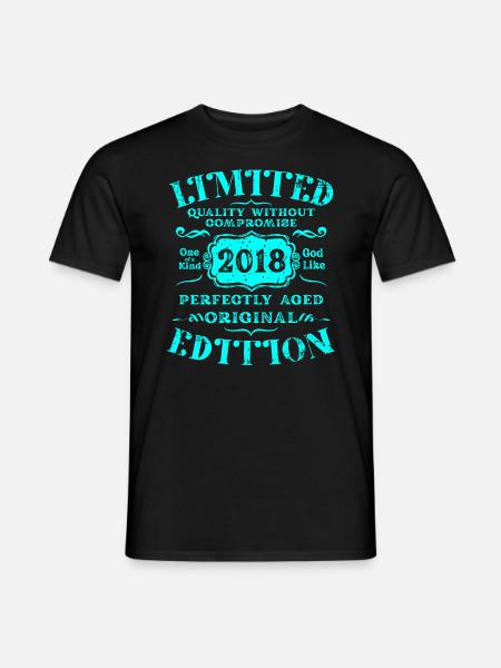 Geburtstag 2018 Limited Edition Geschenk Used Cool - Männer T-Shirt - Schwarz