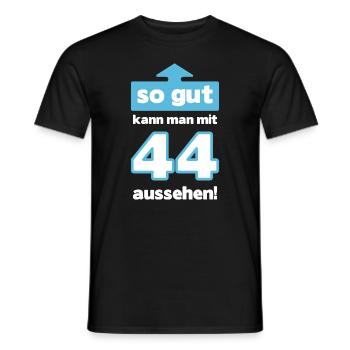 44 Geburtstag Mann Frau Lustig 44 Jahre - Männer T-Shirt - Schwarz - Vorne - AI Model Male 178 light (178cm)