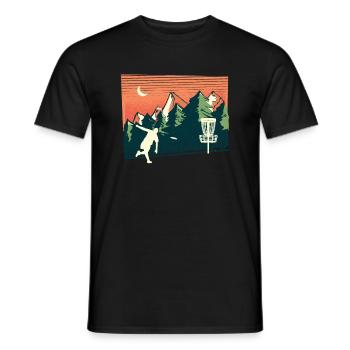 Trend Sport Disc Golf, Nature, Geometry Design - Men's T-Shirt - black - Front - AI Model Male 178 light (178cm)