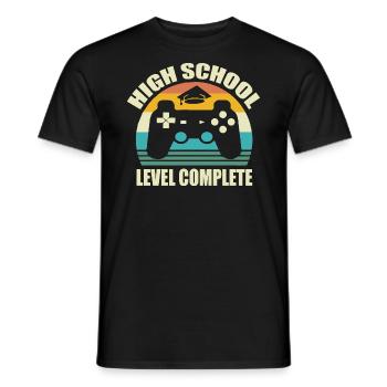 High School Idee Geschenk Gamer Bac Videospiele Fac Konsole - Männer T-Shirt - Schwarz - Vorne - AI Model Male 178 light (178cm)