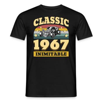 Classic Since 1967 - Anniversary 55 years - Men's T-Shirt - black - Front - AI Model Male 178 light (178cm)