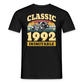 Classic since 1992 - Anniversary 30 years - Men's T-Shirt - black - Front - AI Model Male 178 light (178cm)