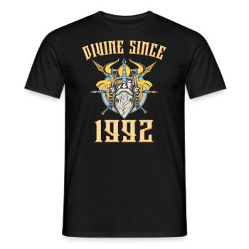 Dieu Viking, Divin Depuis 1992 Anniversaire 31 Ans - T-shirt homme - noir - Devant - AI Model Male 178 light (178cm)