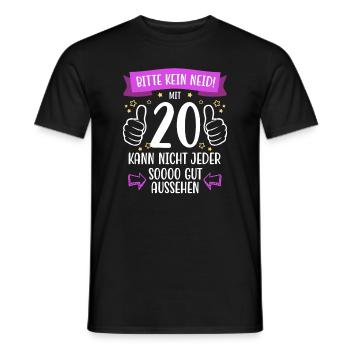 20 Geburtstag Mann Frau Lustig 20 Jahre - Männer T-Shirt - Schwarz - Vorne - AI Model Male 178 light (178cm)