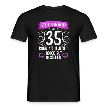 35 Geburtstag Mann Frau Lustig 35 Jahre - Männer T-Shirt - Schwarz - Vorne - AI Model Male 178 light (178cm)