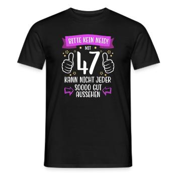 47 Geburtstag Mann Frau Lustig 47 Jahre - Männer T-Shirt - Schwarz - Vorne - AI Model Male 178 light (178cm)