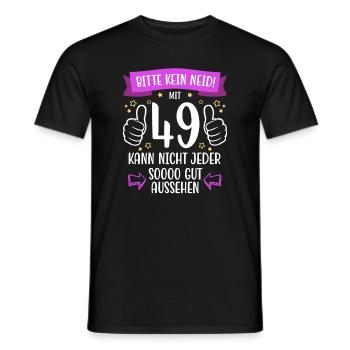 49 Geburtstag Mann Frau Lustig 49 Jahre - Männer T-Shirt - Schwarz - Vorne - AI Model Male 178 light (178cm)