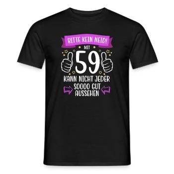 59 Geburtstag Mann Frau Lustig 59 Jahre - Männer T-Shirt - Schwarz - Vorne - AI Model Male 178 light (178cm)