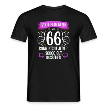 66 Geburtstag Mann Frau Lustig 66 Jahre - Männer T-Shirt - Schwarz - Vorne - AI Model Male 178 light (178cm)
