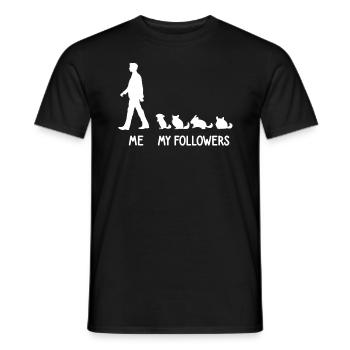 Ich Meine Follower Chinchilla Liebhaber Nager Fan - Männer T-Shirt - Schwarz - Vorne - AI Model Male 178 light (178cm)