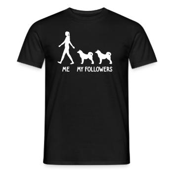 I My Followers Akita Inu Dog Dog Breeder - Men's T-Shirt - black - Front - AI Model Male 178 light (178cm)