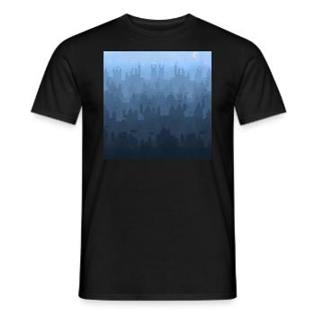 Castle Inspired Skyline - Men's T-Shirt - black - Front - AI Model Male 178 light (178cm)