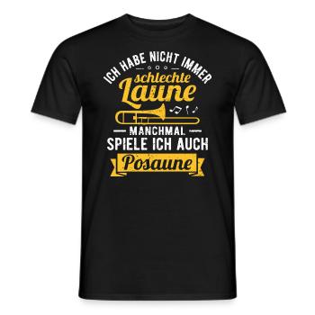 Posaune Posaunist Posaunenspieler Blasmusik - Männer T-Shirt - Schwarz - Vorne - AI Model Male 178 light (178cm)