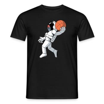 Joueur de basket-ball astronaute de basket-ball - T-shirt homme - noir - Devant - AI Model Male 178 light (178cm)