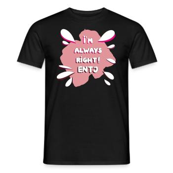 ENTJ stéréotype design droit - T-shirt homme - noir - Devant - AI Model Male 178 light (178cm)